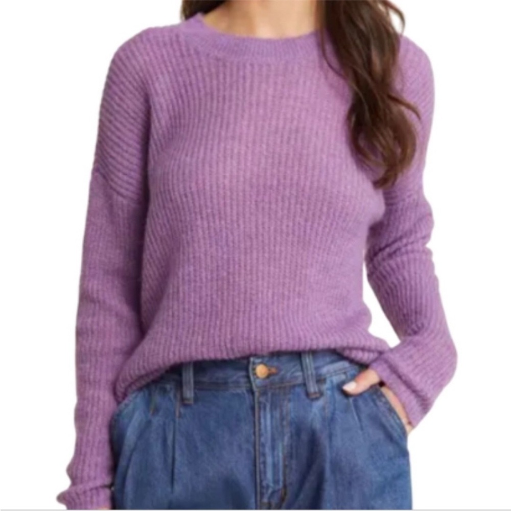 Madewell Alpaca Blend Ribbed Crew Neck Sweater